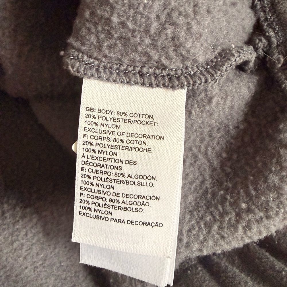 The North Face Charcoal Pullover with Black Sleeve Pocket - Picture 7 of 7